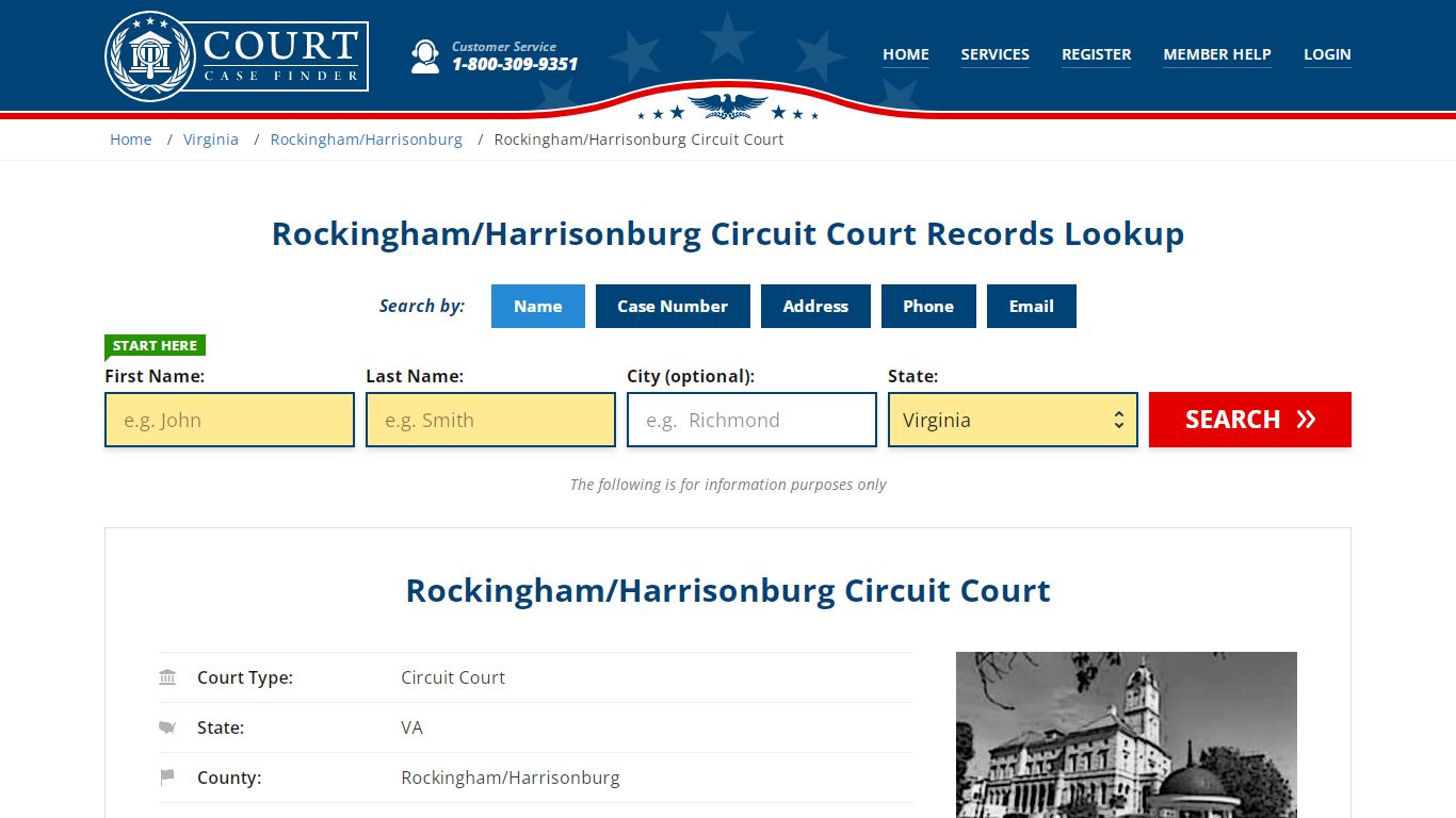 Rockingham/Harrisonburg Circuit Court Records Lookup